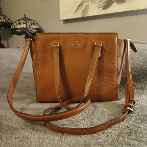 Kate Spade Brown/Tan Leather Crossbody Bag